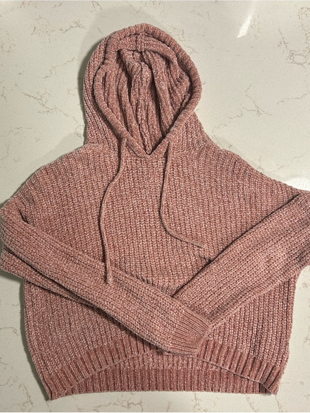 SO Chenille Hoodie in Rose Taupe